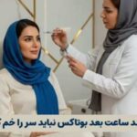 تا چند ساعت بعد بوتاکس نباید سر را خم کرد؟